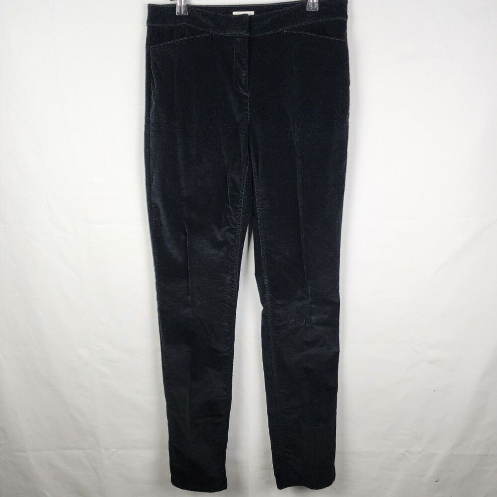 J Jill Black Corduroy Straight Leg Pants Size 4 Tall‎ Goth Whimsigoth Grunge